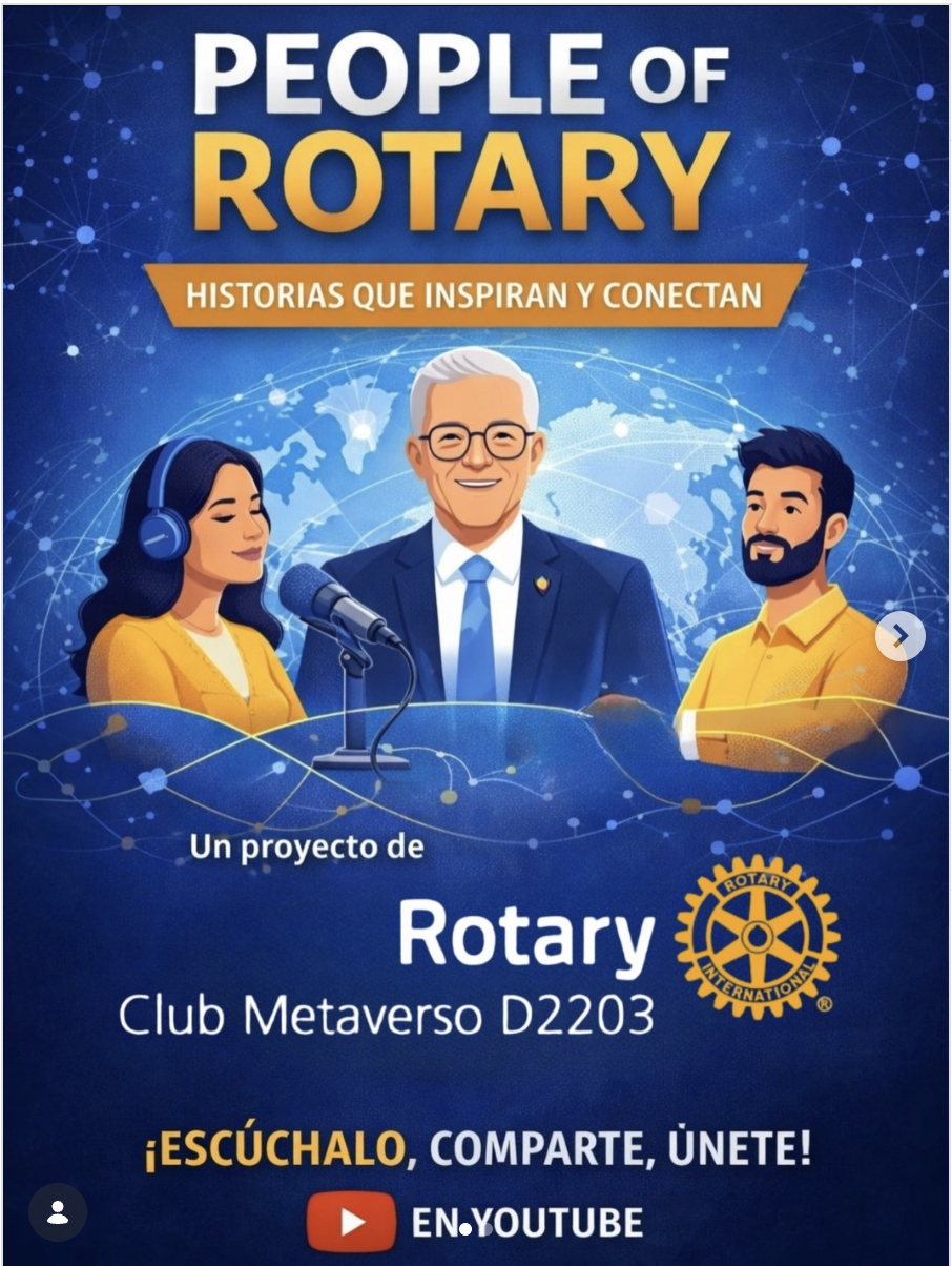 Cartel del pódcast People of Rotary